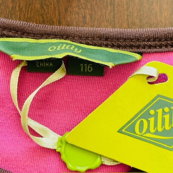 Oilily NWT Long Sleeved Graphic Mushroom Tee with Embroidery & Sequins 6 116 - Picture 4 of 5